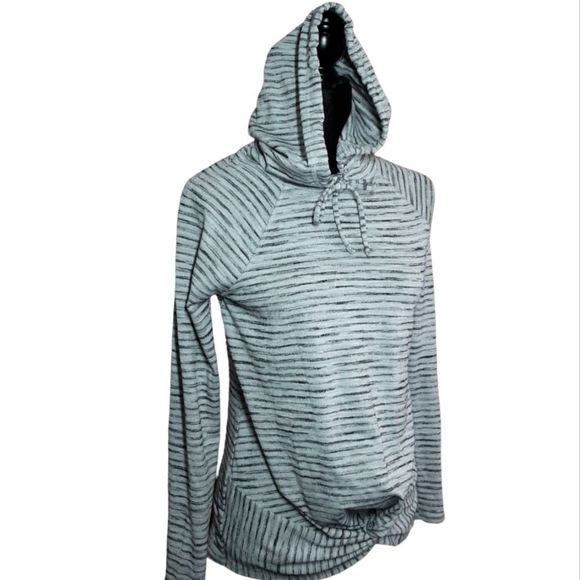 Motherhood Maternity Tops - Motherhood Maternity Hoodie Pullover  Lightweight Soft Gray and Black size S